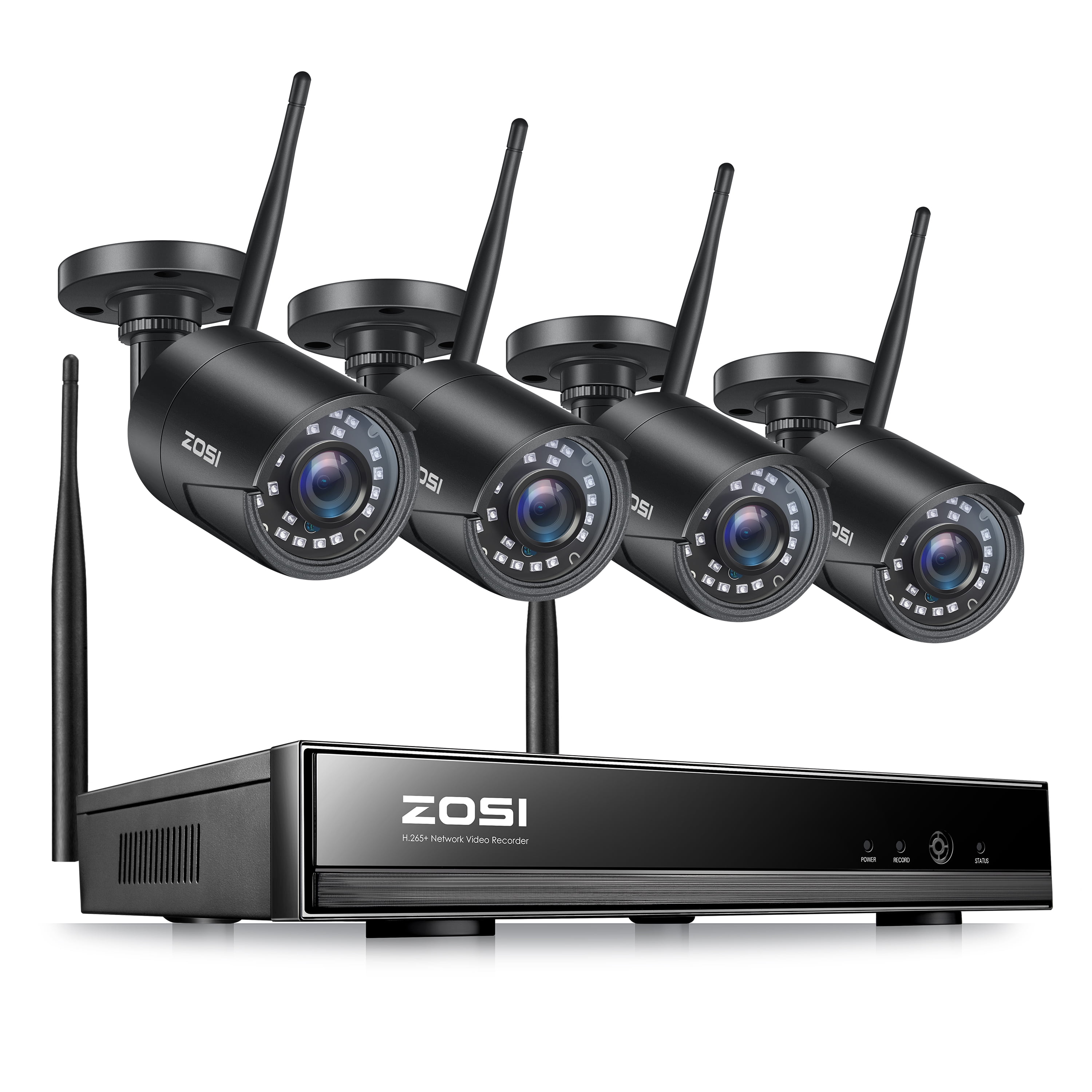 Remote Access ZOSI 8CH PoE Home Security Camera System,H.265 8 Channel 5MP NVR Recorder with 2TB Hard Drive,8pcs Wired 1080P Outdoor Indoor PoE IP Dome Cameras with Night Vision Motion Alert 