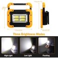 thumbnail image 3 of Foco LED recargable, focos LED de 30 W con panel solar, luz de trabajo portátil, luces de seguridad de emergencia, foco impermeable para reparación de automóviles, pesca, camping Zhivalor BST3057151, 3 of 5