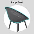 thumbnail image 4 of 2xhome Set of 2 Modern Perforated Egg-Shaped Dining Accent Chairs, Breathable Polka Dot Bowl Pod Pattern for Indoor or Outdoor Use, Gray, 4 of 14