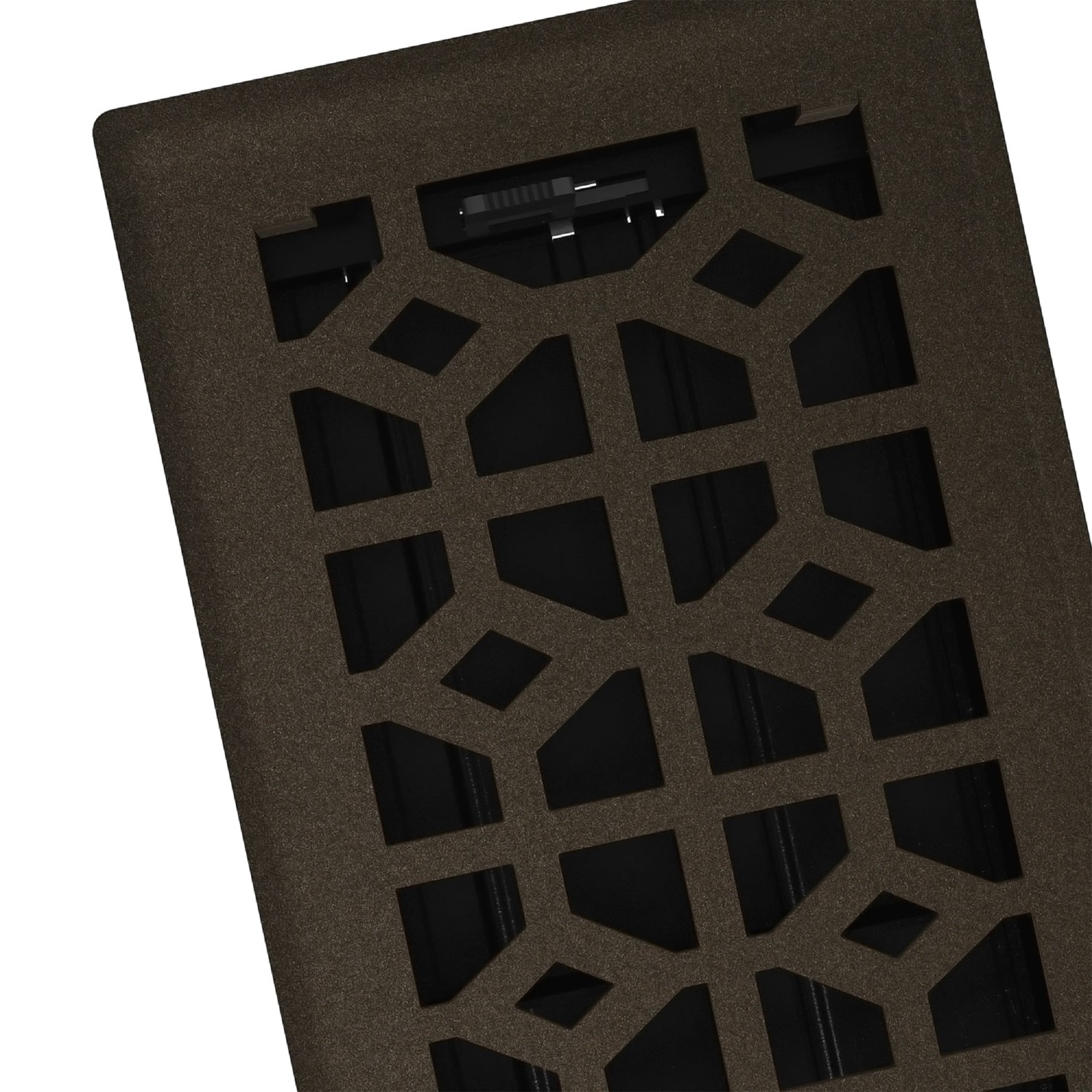 4in x 10in Templar Style Bronze Age Metal Heating and Cooling Air Floor Register (2 PACK) - Overall 5 1/4" x 11 1/4"