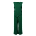 thumbnail image 4 of UJNDER Casual Women's Trousers Suit Comfortable and Stylish Long Pants Set for Daily Wear and Vacations Ideal for Spring and Summer Season Pant Suits for Women Green 2=M, 4 of 8