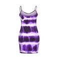 thumbnail image 4 of Women Dresses Plus Printed Sexy Sling Sleeveless Fashion Dresses Plus Size Fashion Dresses Purple Trendy Skirt Size XL, 4 of 6