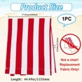 thumbnail image 3 of 1 pieza de lona de repuesto para silla de playa con rayas rojas y blancas, 435 x 1150 mm, estilo moderno, portátil, para uso en exteriores., 3 of 9