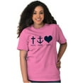 thumbnail image 5 of Faith Hope Love Symbol Christian Women's Graphic T Shirt Tees Brisco Brands X, 5 of 6