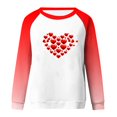 thumbnail image 4 of Happy Valentine's Day Sweatshirt for Women Casual Drop Shoulder Drop Shoulder Long Sleeve Pullover Tops Cute Heart Graphic Crewneck Shirts(Red,M), 4 of 5