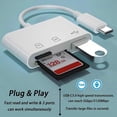 thumbnail image 5 of Lector de tarjetas USB-C a SD, lector de tarjetas Micro SD TF tipo C, adaptador de lector de tarjetas de memoria para cámara USB-C a USB 3 en 1, 5 of 5