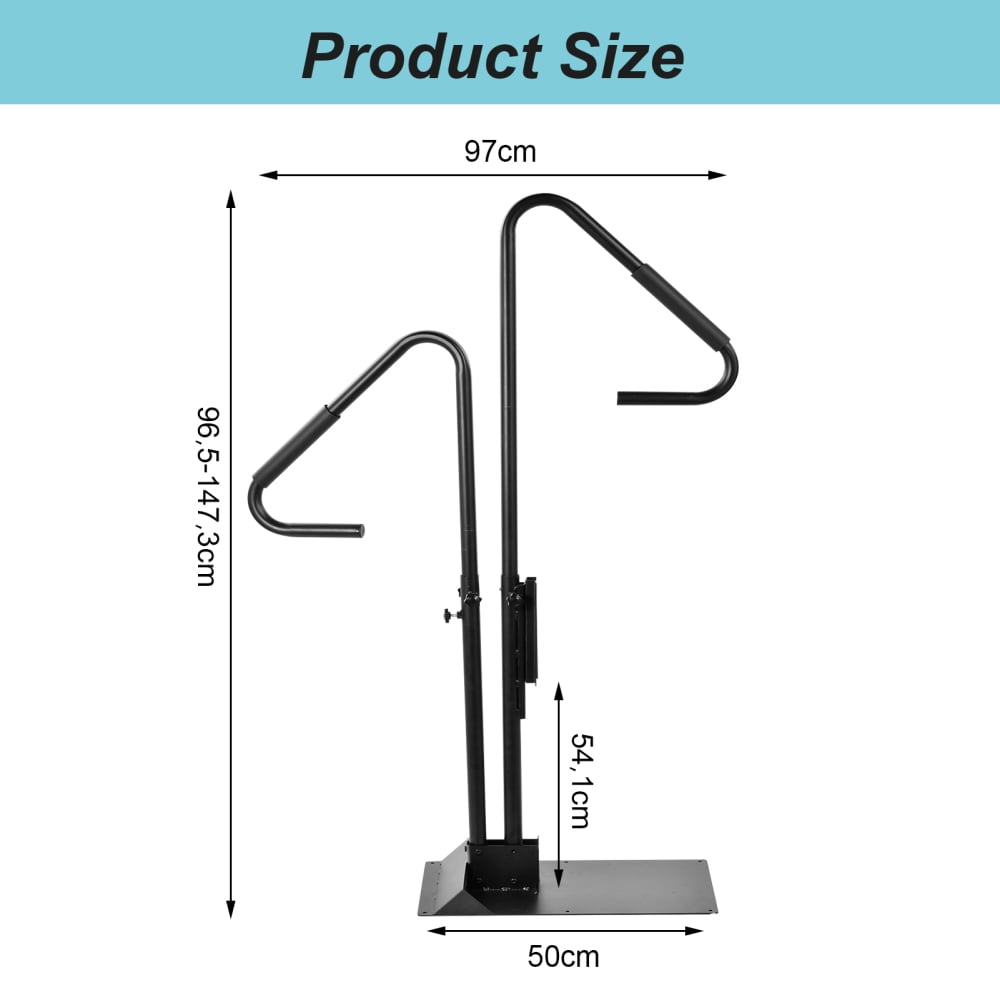 Two-Way Hot Tub Handrails, Adjustable Height SPA Handrail w/360 Swivel Option, Hot Tub Railing to Get in and Out, 600LBS SPA Side Handrail w/Slide Under Mount Base for Indoor&Outdoor
