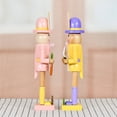 thumbnail image 3 of Jiibva Easter Bunny Wooden Nutcracker, 12" Seasonal Rabbit Figure for Home Tabletop Decoration, 3 of 7