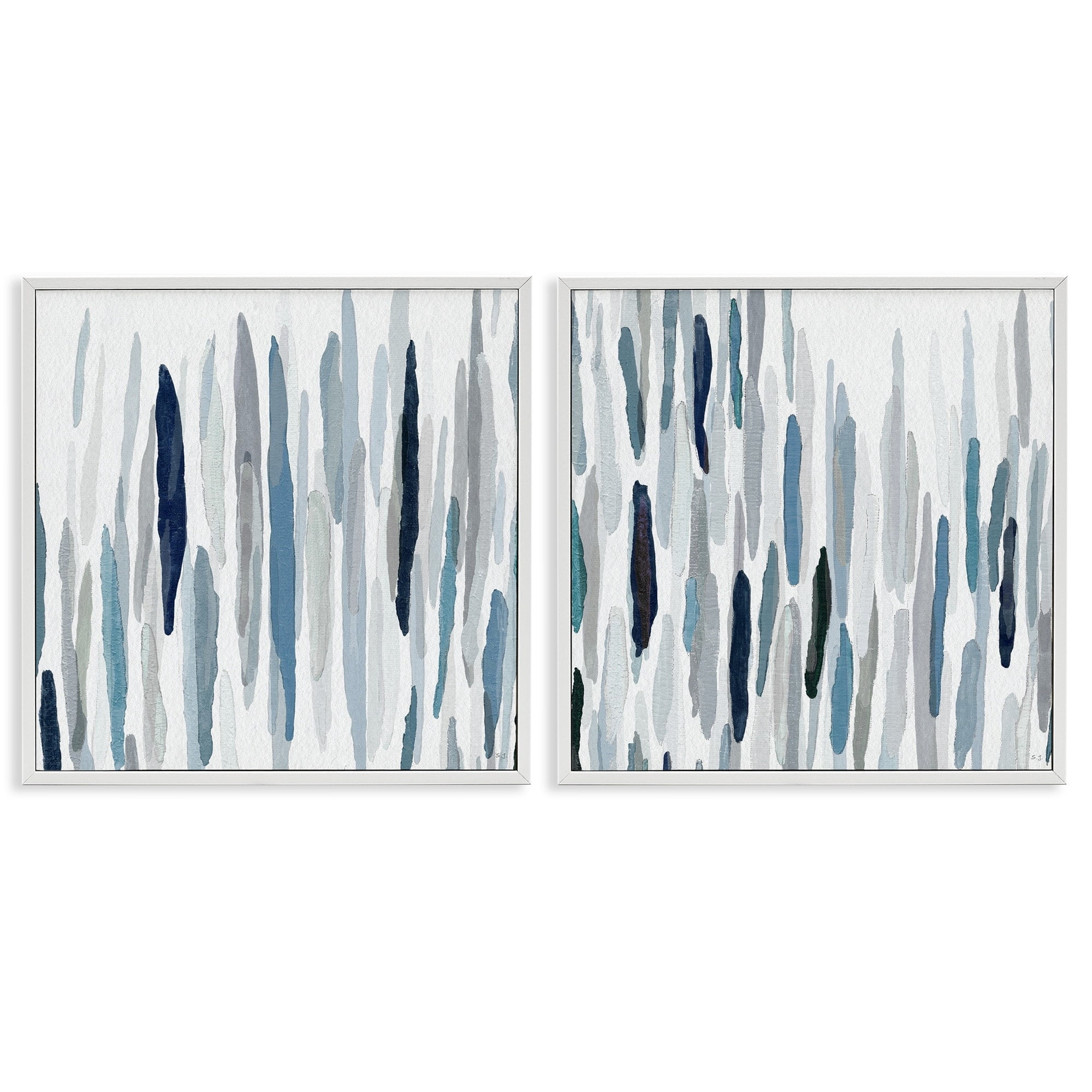 Stupell Industries Abstract Brushed Rainfall Contemporary Modern Painting ,17 x 17, Design by Sn Jill