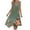 Army Green, variant on Women's Casual Summer Dress Retro Floral Printed Sleeveless Sundress Hankerchief Hem Midi Tank Dresses Loose Flowy Crewneck Beach Dress with Pockets Black#01 M