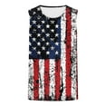 thumbnail image 4 of UVEASISHA Workout Tank Tops for Men Funny Sleeveless 4th of July Shirts Distressed American Flag Print Athletic Shirt Independence Day Casual Patriotic Tank Top Red S, 4 of 4