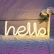 thumbnail image 1 of LED Hello Neon Word Sign Neon Letters Light Art Lumi��res d��coratives, enseignes de chapiteau / d��coration murale pour Nol, f��te d'anniversaire, chambre d'enfants, salon,(blanc chaud Hello) esquí esquí Gafas de esquí, 1 of 5