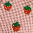 thumbnail image 6 of Dakiuu Baby Girl Strawberry Clothes Outfit Set Summer Sweet Crochet Patch Sleeveless Tank Top & Shorts Toddler Kids Cute 2 Pieces Clothing for 1-5 Years, 6 of 8