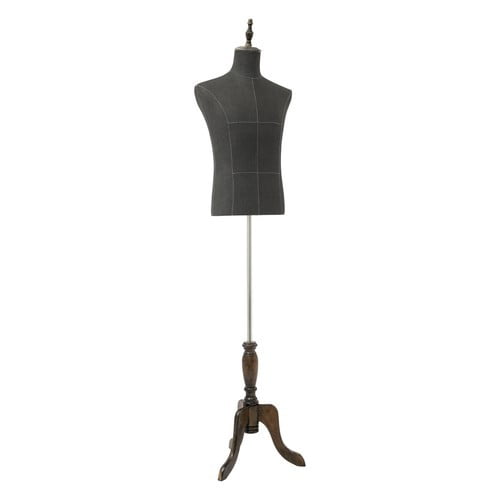 DUYIWAA Male Dress Form, 59.06-70.87" Adjustable Height Male Mannequin Males Mannequin Torso Body with Wooden Tripod Stand for Display and Sewing (Black, 59.05-70.86")