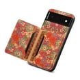 thumbnail image 3 of for Google Pixel 6a Luxury Premium PU Leather + TPU Case with 3 Card Slots, Kickstand Back Case Floral Pattern Skin-Friendly Shock-resistance Cover for Google Pixel 6a, Summer, 3 of 6