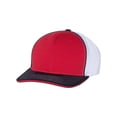 thumbnail image 2 of Richardson 172 Fitted Pulse Sportmesh with R-Flex Caps - Red White Navy Tri, 2 of 5