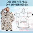 thumbnail image 4 of Oversized Wearable Blanket Hoodie,Vintage Ghost Halloween Pattern Sherpa Blanket Hoodie with Super Pockets,Super Warm Fuzzy Pullover for Women & Men, 4 of 6