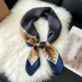 thumbnail image 2 of Miaoju Silk Women Small Square Neck Scarfs Lightweight Headscarf Printed Neckerchief Gift Packed, 2 of 4