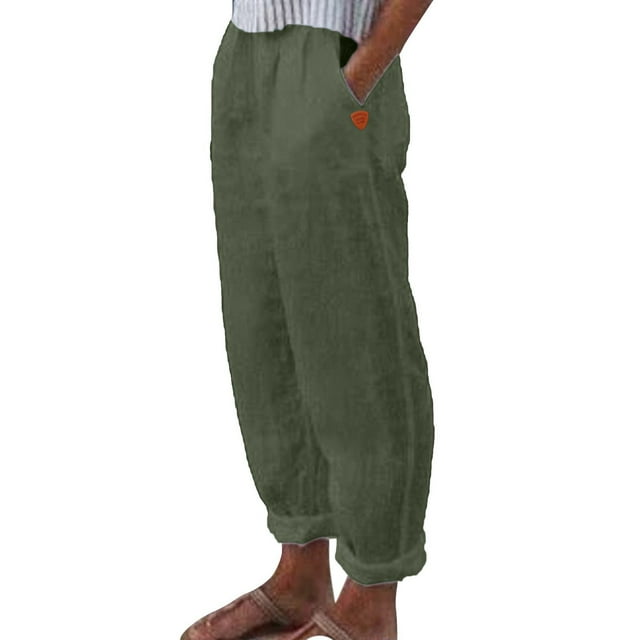 Pantalon Large Taille Haute en Polyester Imprimé avec Poches - Confortable pour Décontracté et Diverses Occasions