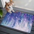 thumbnail image 4 of Blue Botanical Bathroom Mat 2x3 FT, Non Slip Small Kitchen Mat, Watercolor Spring Floral Oil Painting Elegant Washable Soft Backed Front Door Throw Rug Indoor Outdoor Doormat for Entryway Sink, 4 of 9