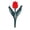 Red, variant on Yardvibe 8Pcs Plastic Flower Garden Stake, 5.91"x11.42" Tulip Garden Picket Fence, Tulips Flower Shapes Picket Edgings, Decorative Floral Landscape Path Panels (Red)