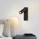 thumbnail image 4 of Lámpara de Pared LED de 3 W, Luz de Lectura Integrada y Giratoria, USB para Dormitorio, Mesita de Noche, Estudio, Bronce 3000 K., 4 of 5