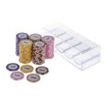 thumbnail image 4 of 100x Fichas de póquer clásicas con caja Accesorio F para juegos familiares de Sunnimix 100 piezas de fichas de póker, 4 of 7