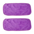 thumbnail image 1 of 2uds Maquillaje Extracción Limpieza Paño, Lavable, Púrpura, 16''x8'', 1 of 7
