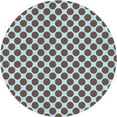 thumbnail image 1 of Ahgly Company Machine Washable Indoor Round Transitional Blue Lagoon Blue Area Rugs, 3' Round, 1 of 7