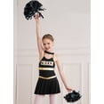 thumbnail image 2 of inhzoy Kids Girls Teens Cheerleading Uniforms Cheer Dance Dress with Pompom,Sizes 6-16 Black 14, 2 of 9