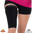 thumbnail image 1 of Thigh Compression Recovery Sleeve by COPPER HEAL - Recover from Sore Pulled Hamstring and Groin Strain Pain Sprains Tendinitis Injury Quadriceps Muscle Tear, 1 of 1