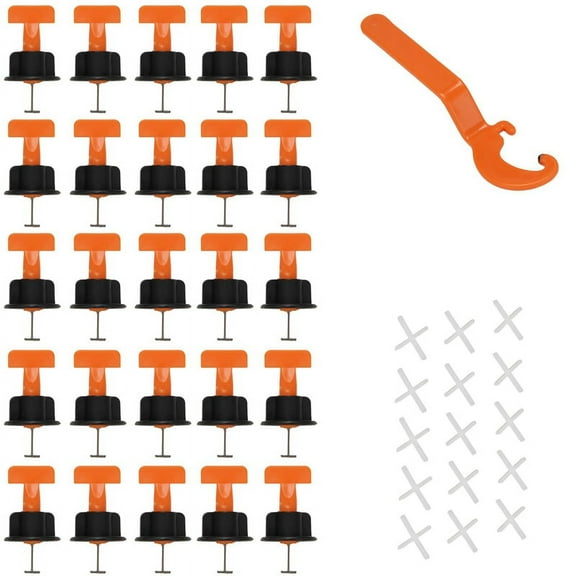 151 Pcs Flat Ceramic Level Wedges Tile Spacers Reusable Flooring Wall Leveling System Leveler Locator Plier