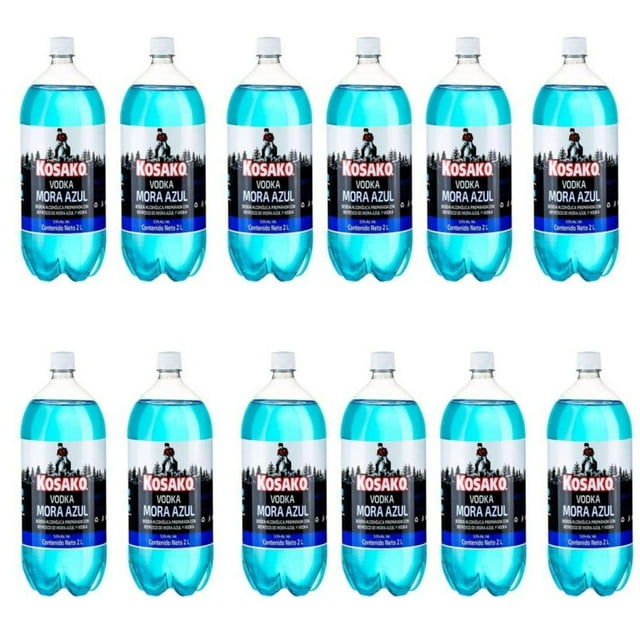Pack de 12 Fusión Kosako Vodka/Mora Azul 2 L Kosako Vodka/Mora Azul