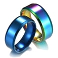thumbnail image 2 of Anillo de dedo ligero de espejo de acero inoxidable Unisex de 1 pieza para boda kaili Sencillez, 2 of 5