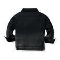 thumbnail image 3 of LYMAYTER Kids Toddler Girls Denim Jacket Boys Long Sleeve Jeans Jacket for 13m-10 Years Baby Gradient Colour Casual Cowboy Outwear, 3 of 9