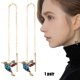 thumbnail image 2 of 1 par de pendientes de colibrí para mujer, pendientes de aleación, pendientes colgantes, pendientes de borla, pendientes de diamantes de imitación, 2 of 5