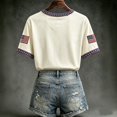 thumbnail image 5 of Women's 9/11 25th Anniversary V Neck Shirt Never Forget 911 American Flag Graphic Tee Short Sleeve Patriotic Memorial Tops, 5 of 6