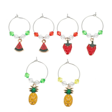 

wine glass charm wine glass tags wine glass decorations party decors fruit design wine glass charms6Pcs Wine Glass Charms Portable Makers Tags Cup Decorations Identifying Pendants