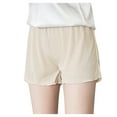 thumbnail image 2 of Feancey Womens Shorts for Under Dresses Lightweight Casual Pajama Bottoms Stretch Waist Loose Summer Shorts Solid Color Lounge Short Pants Khaki XXL, 2 of 6