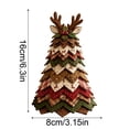 thumbnail image 2 of Christmas DIY Quilted Tree Tabletop Decor Hand Stitched Fabric Patchwork Xmas Tree Ornament Vintage Holiday Decoration for Home Mantel Shelf Countertop Christmas Party Display, 2 of 6