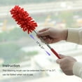 thumbnail image 4 of Uxcell 11" to 31" Chenille Cleaning Duster, Washable Extendable Brush Red 2Pack, 4 of 5
