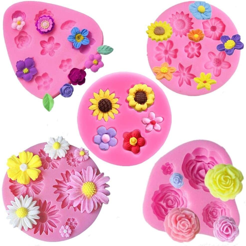 Flower Rose Silicone Mould Clay Candy Cake Chocolate Mold Fondant Decorating 