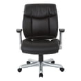 thumbnail image 3 of Boded Leather Office Chair in Silver and Black, 3 of 5