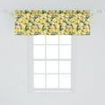 thumbnail image 2 of Ambesonne Lemon Valance Pack of 2, Vibrant Colored Sliced Fruit, 54"X18", Dried Rose Yellow, 2 of 4