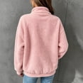 thumbnail image 5 of NominalSnug Fuzzy Fleece Sweatshirts for Women 1/4 Zip up Long Sleeve Top Loose Fit Warm Pullover Jackets with Pocket, 5 of 7