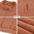thumbnail image 5 of Sanbonepd Jackets For Women Casual Fall Loose Plain Quilted Stand Collar Zip Up Womens Winter Coats Trendy, 5 of 8