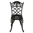 thumbnail image 3 of CC Outdoor Living 3-Piece Jet Black Ornate Grape Vineyard Aluminum Outdoor Patio Bistro Chat Set, 3 of 3