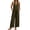 Army Green, variant on Linen Jumpsuits for Women Dressy Summer Trendy Wide Leg Boho Rompers Casual Plus Size Beach Overalls with Pockets