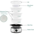 thumbnail image 2 of 9.5 Quart Electric Food Steamer with  3-Tier Stackable Trays, Auto Shut-off Timer, Stainless Steel, 2 of 8