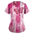 thumbnail image 3 of NAMTYQX Tshirts Shirts for Women Casual Plus Size Breast Cancer Tshirt Pink Size 5XL, 3 of 4